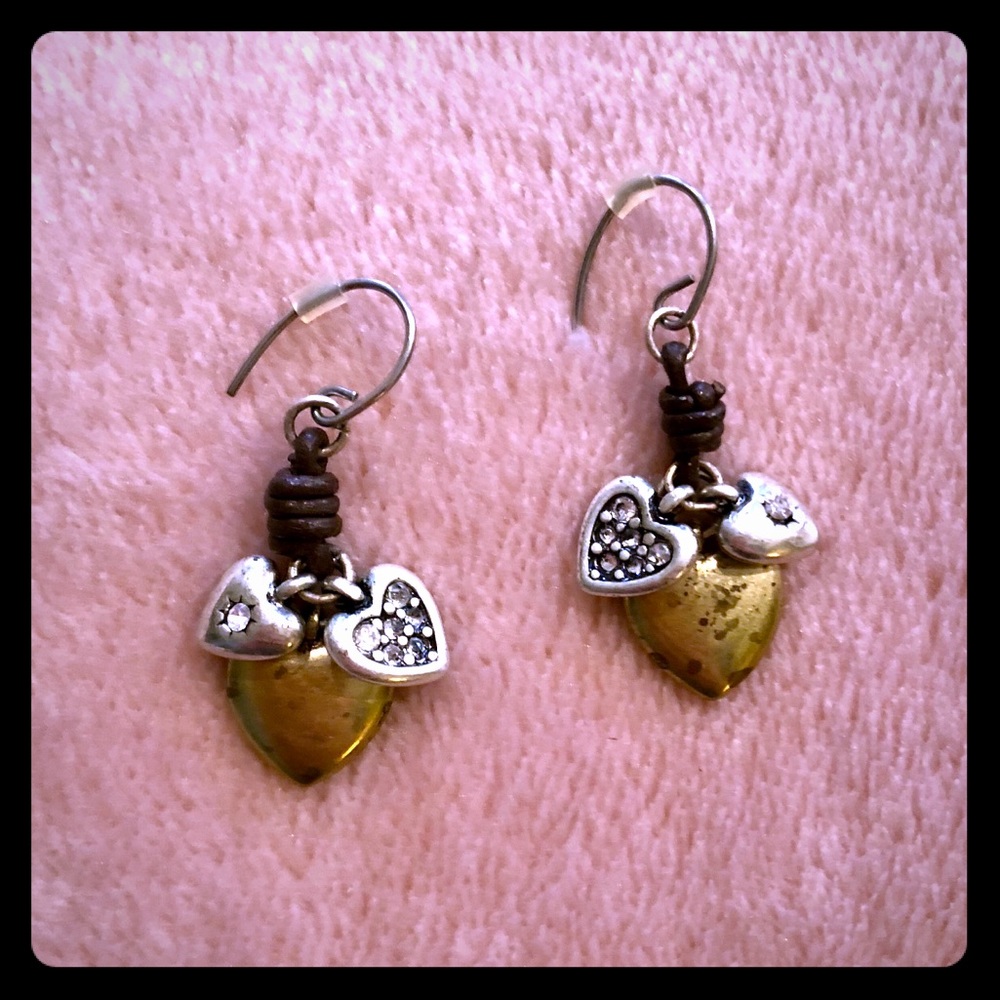 Fossil heart earrings